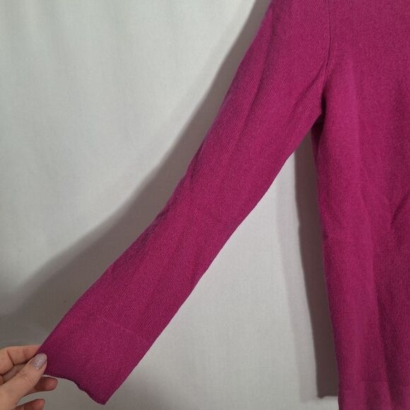 Kier + J Womens Cashmere Sweater Pink Preppy Coquette Business Cozy Small - Picture 5 of 11